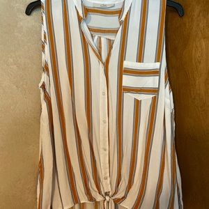 C&A Clockhouse sleeveless tie-front top